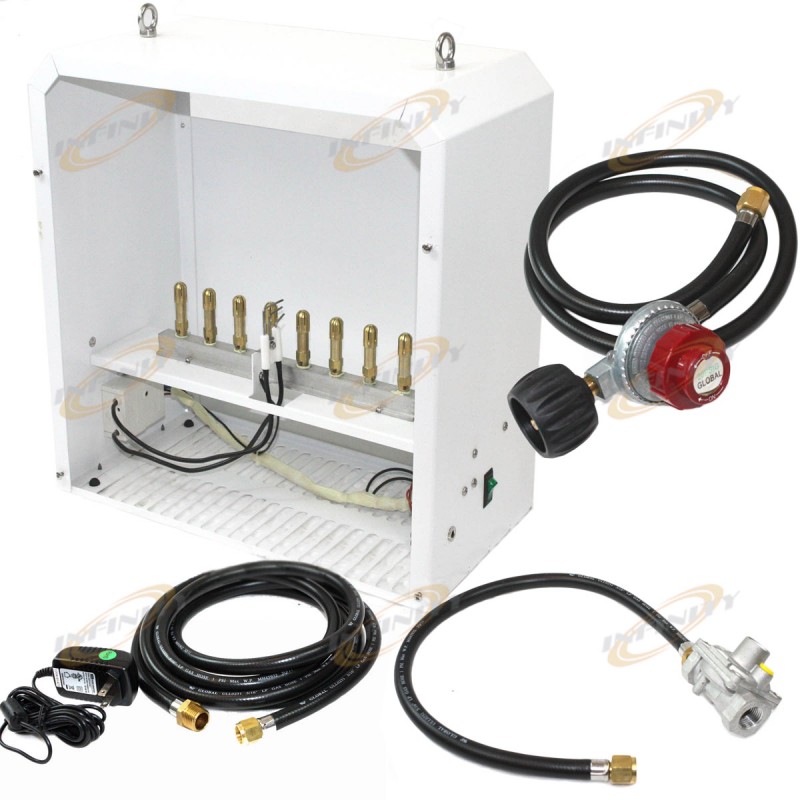 Natural Gas LP Propane Hydroponic CO2 Generator 8 Burner Safety Auto